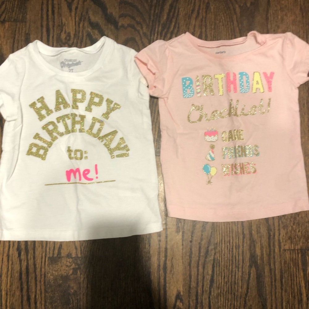 Two adorable birthday t-shirts